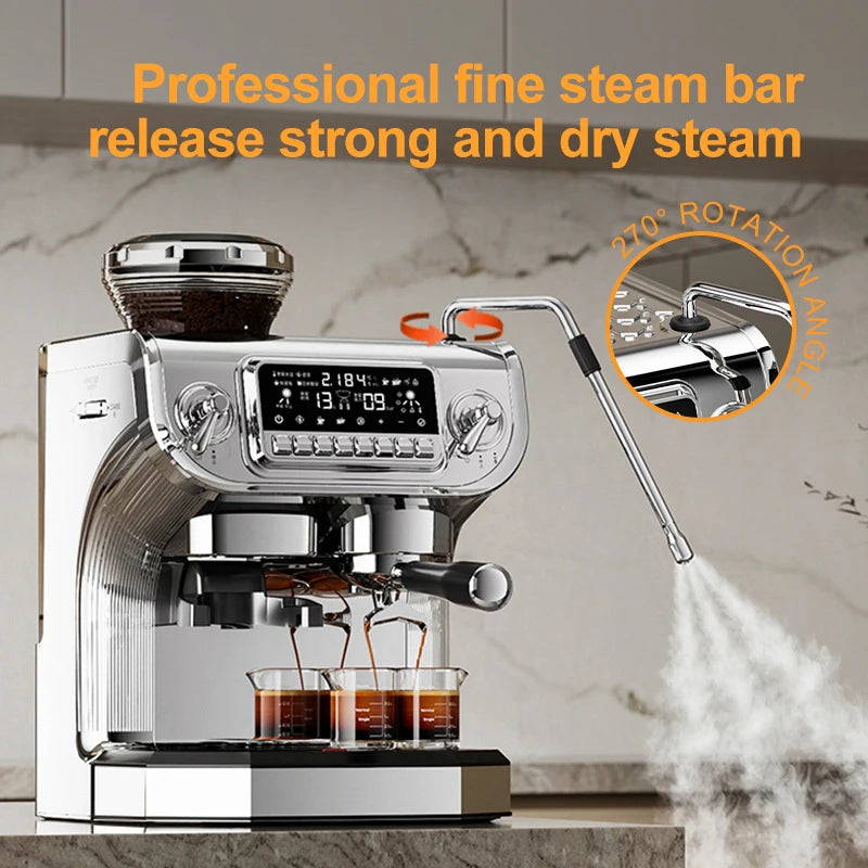 Cappuccino Express Espresso Coffee Machine With Steam Wand