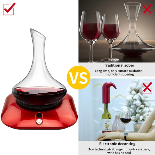 Intelligent Rechargeable LED Light Electric Decanter Wine Aerator with Innovative Features