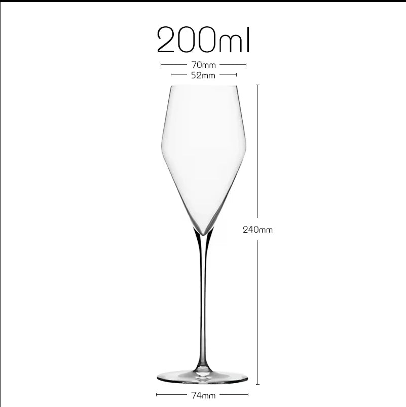 New Burgundy Bordeaux Style Light Luxury Wine Glass Ultra-thin Craftsmanship Slim Cup Stems Birthday Party Bar Classics Goblet