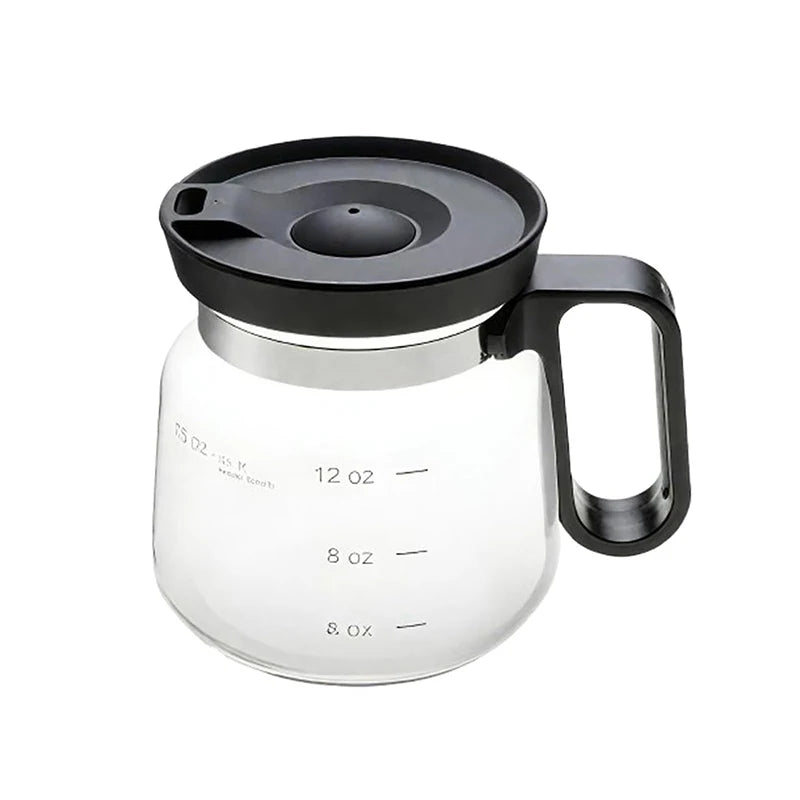 16 Oz Glass Coffee Mug That Looks Like A Coffee Pot Style Shape Mini Heatproof Large Capacity Clear Cup With Travel Lid Gift
