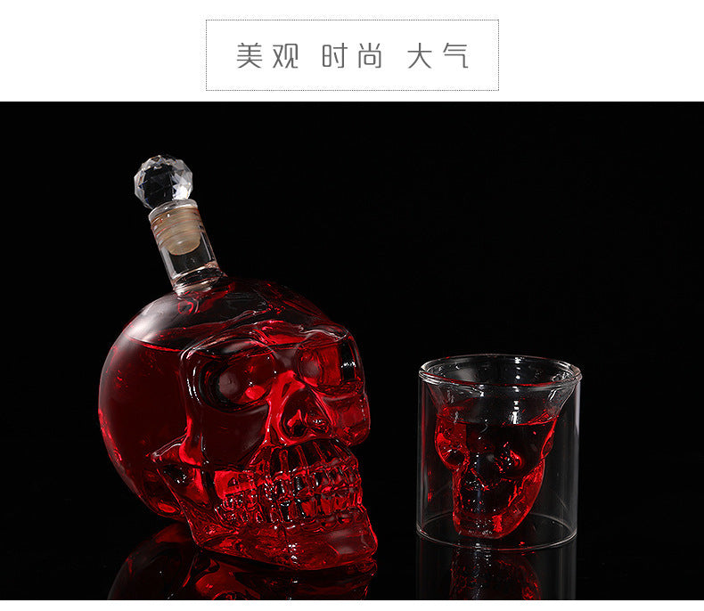 Export double heat resistant glass Korean thick skull head vacuum glass beer cups