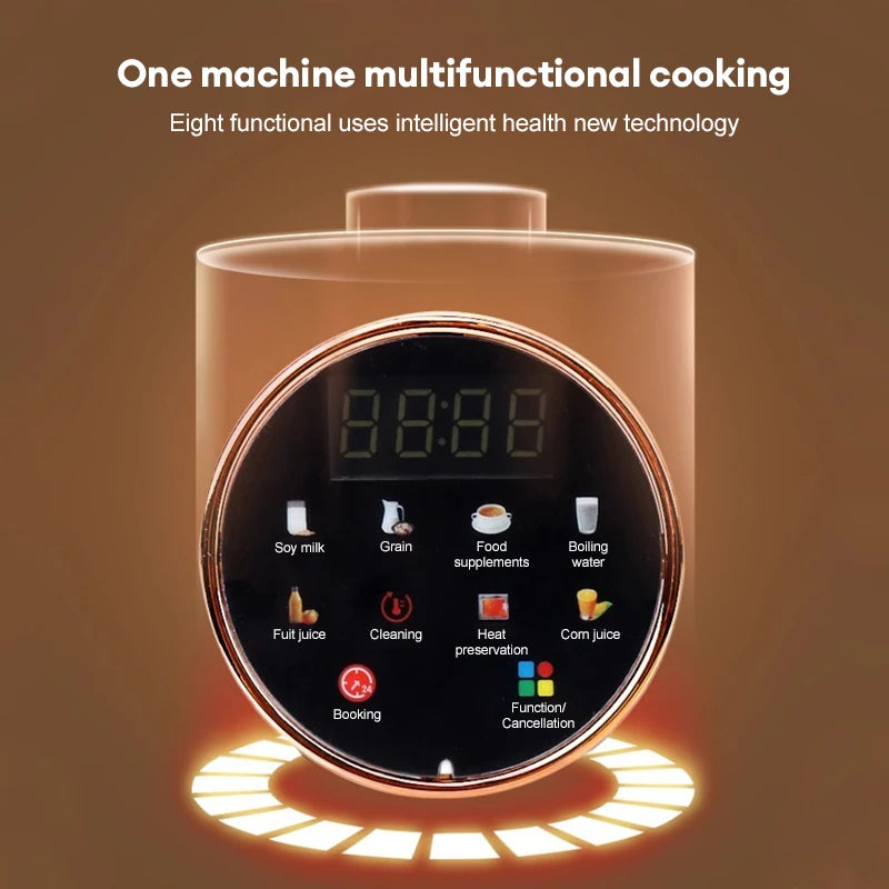 1500ML SoyMilk Machine Electric Juicer Blender Mixer Soybean Milk Maker Wall Breaking Machine Rice Paste Maker Breakfast Machine