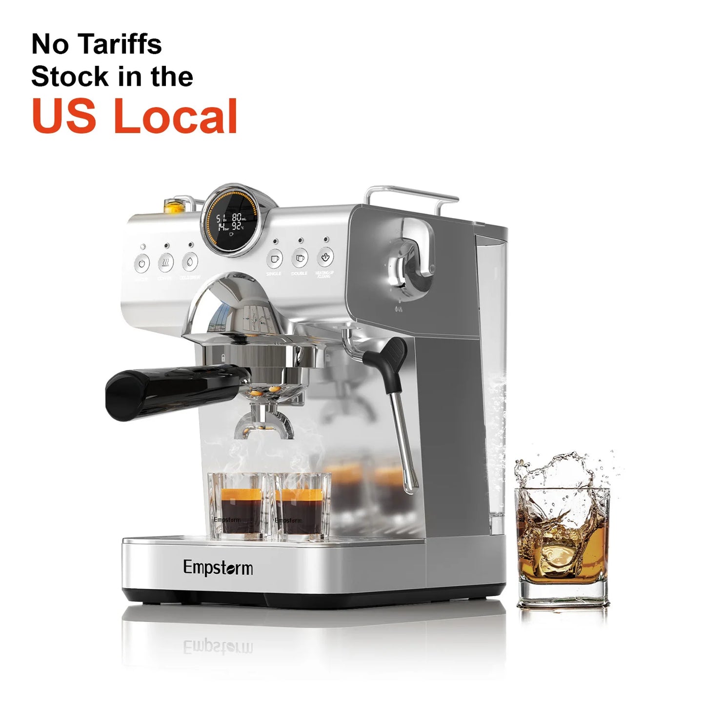 Empstorm CB1 3-in-1 Coffee Maker for Latte Cappuccino & Espresso  with Cold Brew Function
