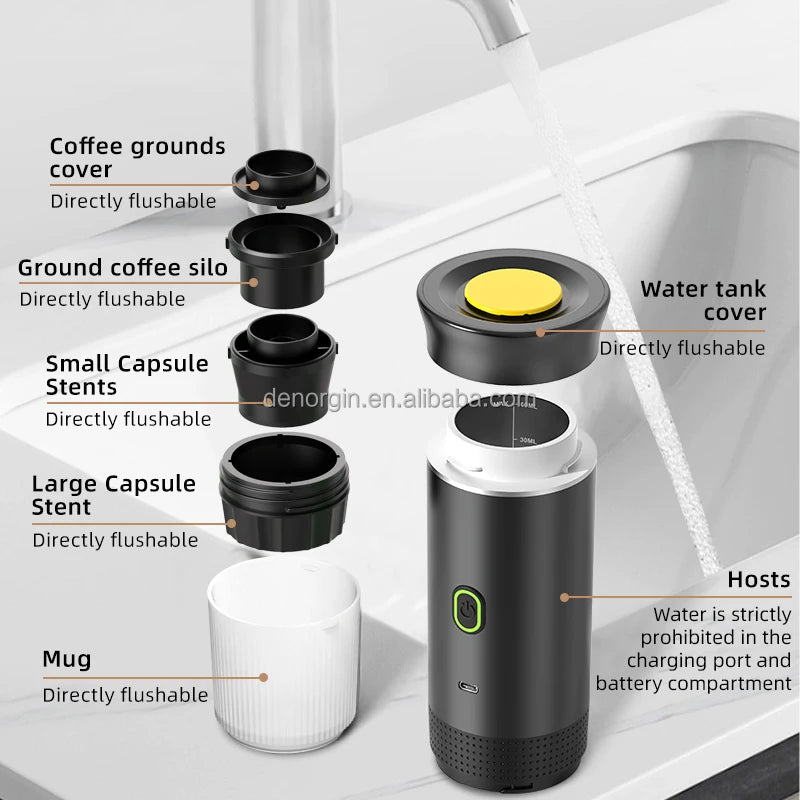 Factory Wholesale Home and Office Portable Mini Espresso All in One Capsule Coffee Maker Machine Mini Portable Espresso Maker