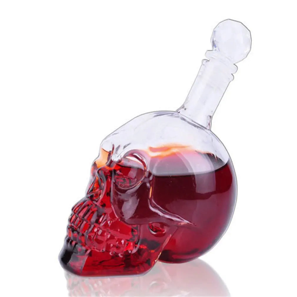 Transparent Skull Glass Wine Decanter Set Whiskey Skull Shot GlassesSkeleton Wine Glass For Bar Family Halloween Decoration Mug