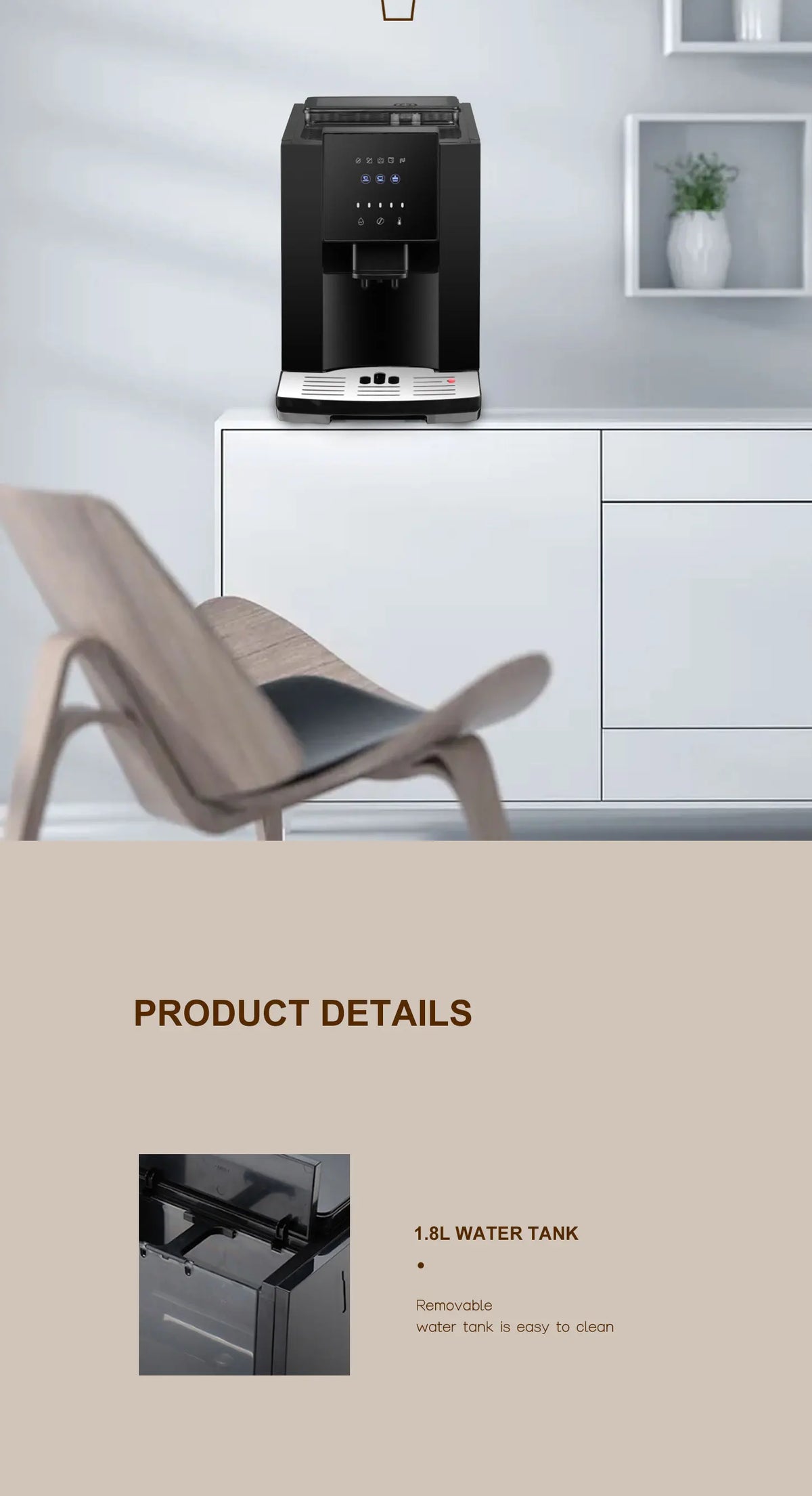 Coffee Machine Automatic Grinder All-In-One Machine Commercial American Office Use Italian Home Coffee Machine Coffee machine