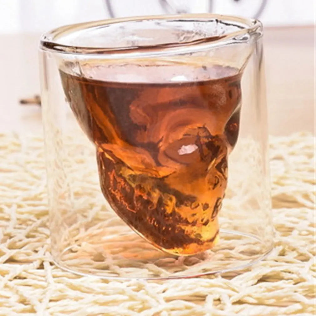 Transparent Skull Glass Wine Decanter Set Whiskey Skull Shot GlassesSkeleton Wine Glass For Bar Family Halloween Decoration Mug
