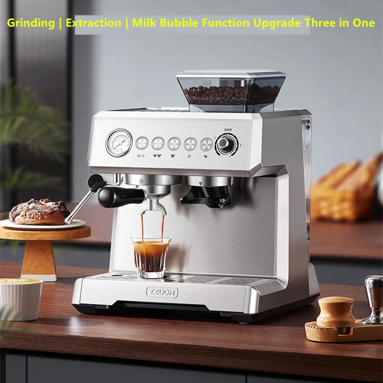 Espresso and Steaming Coffee Maker Maquinas De Cafe Lever Expreso Machine Maker