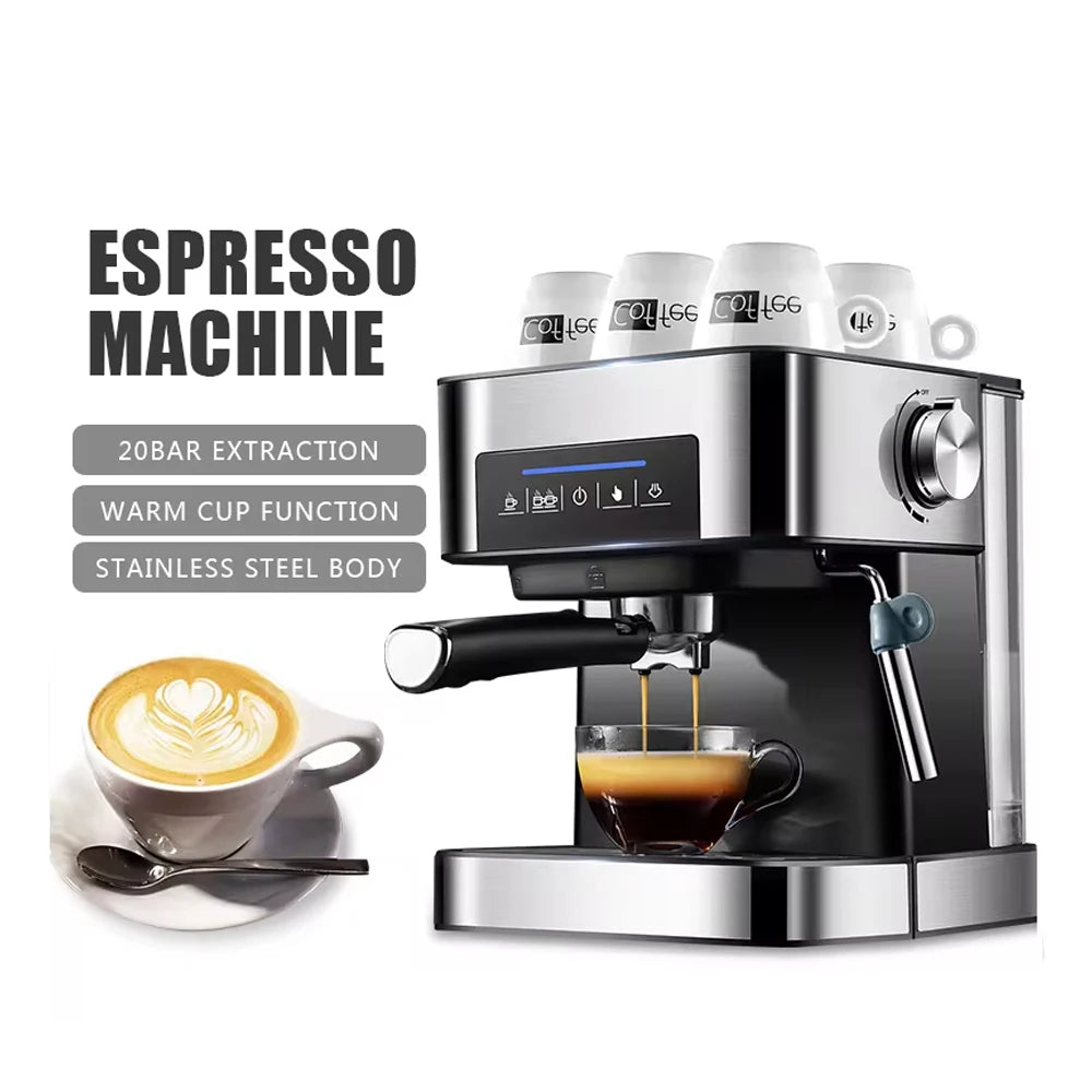 XEOLEO Espresso 1.6L Coffee Maker 20 Bar Espresso Machine 850W Coffee Maker Commerical/Household Coffee Machine Espresso Maker