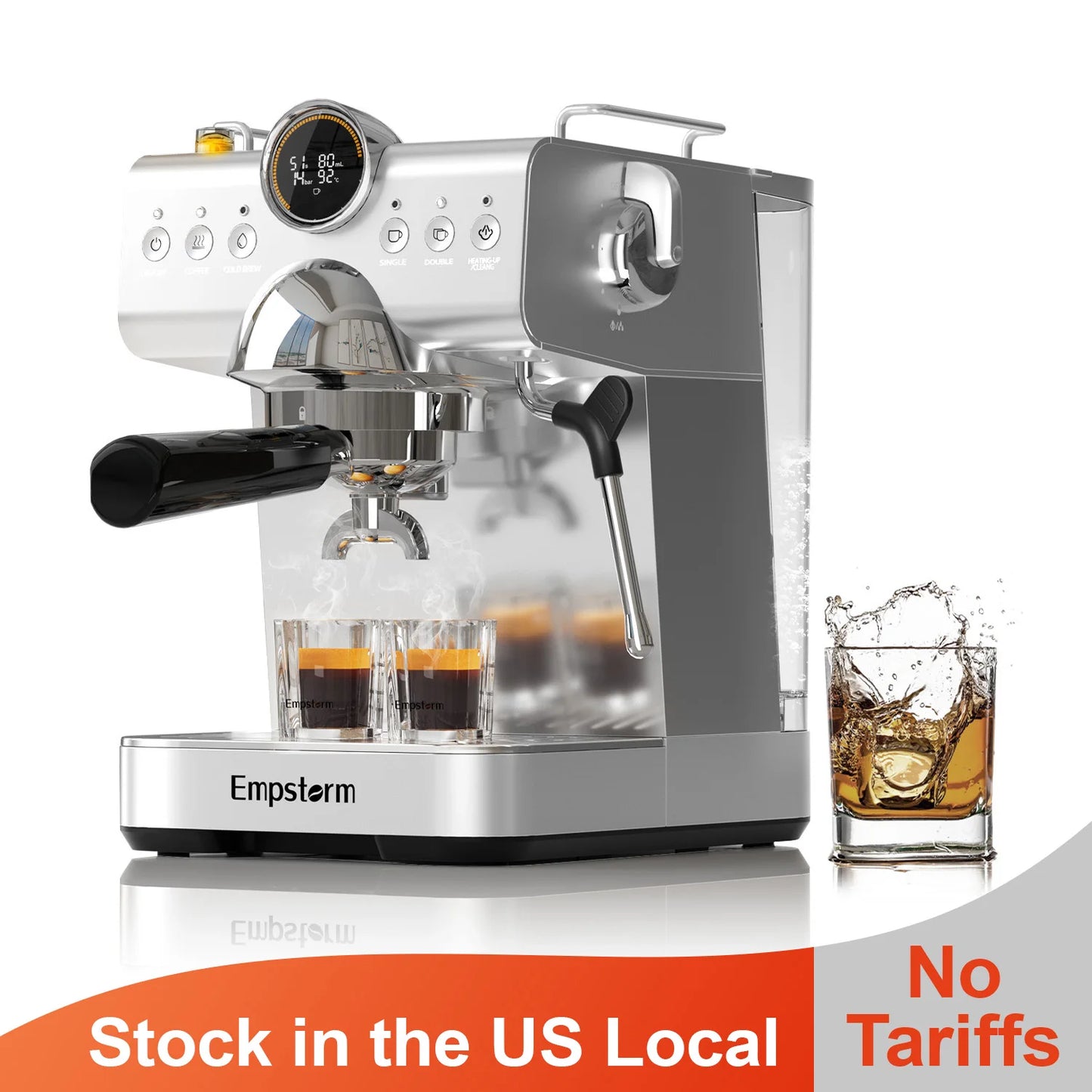 Empstorm CB1 3-in-1 Coffee Maker for Latte Cappuccino & Espresso  with Cold Brew Function