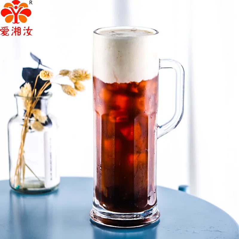 Draft Beer Mugs 600ml Japanese Coffee Mug Large Capacity Glass Cup