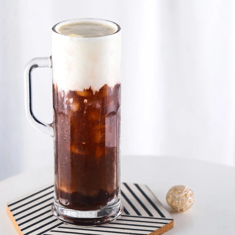 Draft Beer Mugs 600ml Japanese Coffee Mug Large Capacity Glass Cup