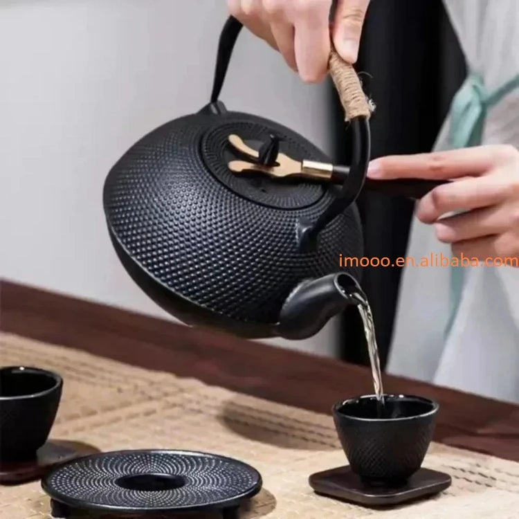 Factory Price 3L Iron Teapot 1.8L Boiling Water Teapot 1.2L Kettle 0.9 Liter Kitchen Teaware 0.6L 0.3L Cast Iron Tea Pot