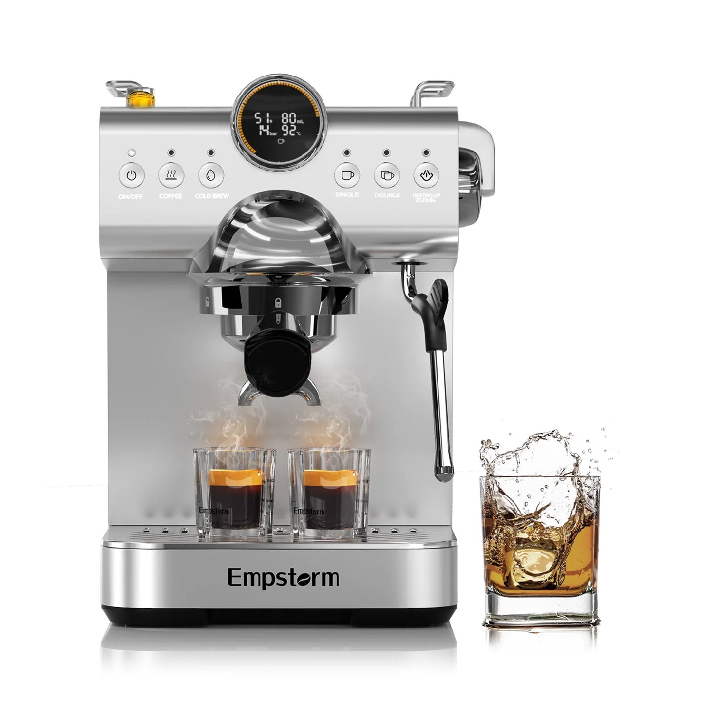 For Empstorm Portable Aluminum Housing Semi-Automatic Espresso & Cold Brew Coffee Machine for Hotel Use