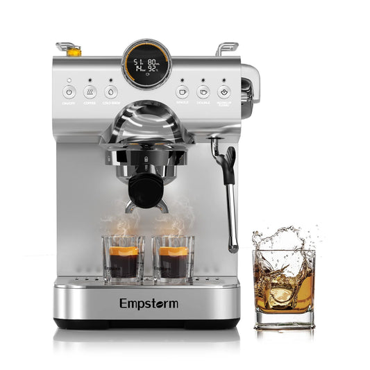 For Empstorm Portable Aluminum Housing Semi-Automatic Espresso & Cold Brew Coffee Machine for Hotel Use