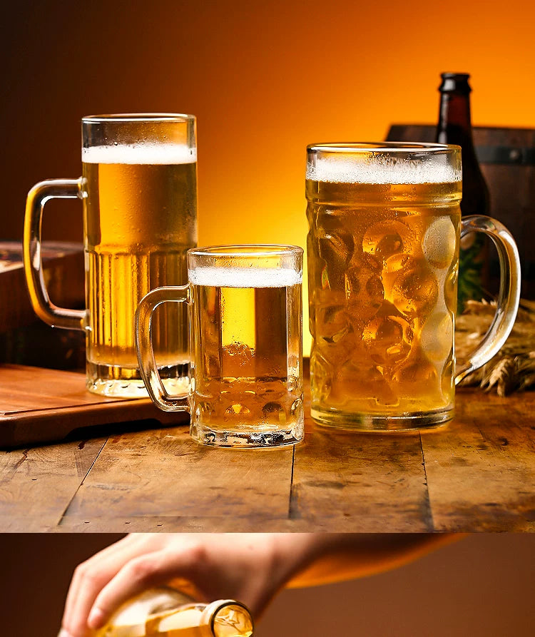 Draft Beer Mugs 600ml Japanese Coffee Mug Large Capacity Glass Cup