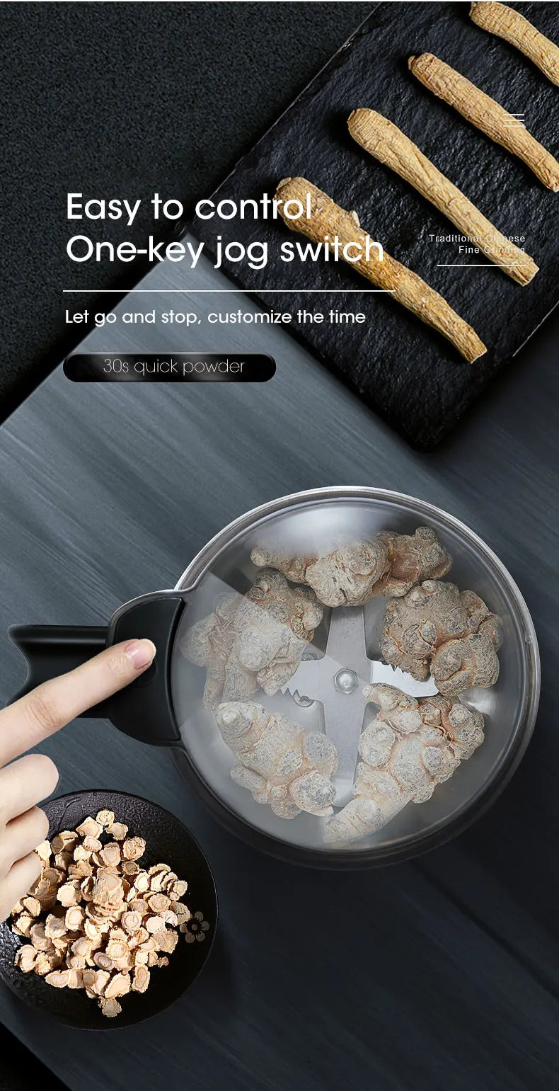 400W Electric Coffee Grinder for Beans Nuts Spices Grains Multifunctional Kitchen Grinder Machine Home Use