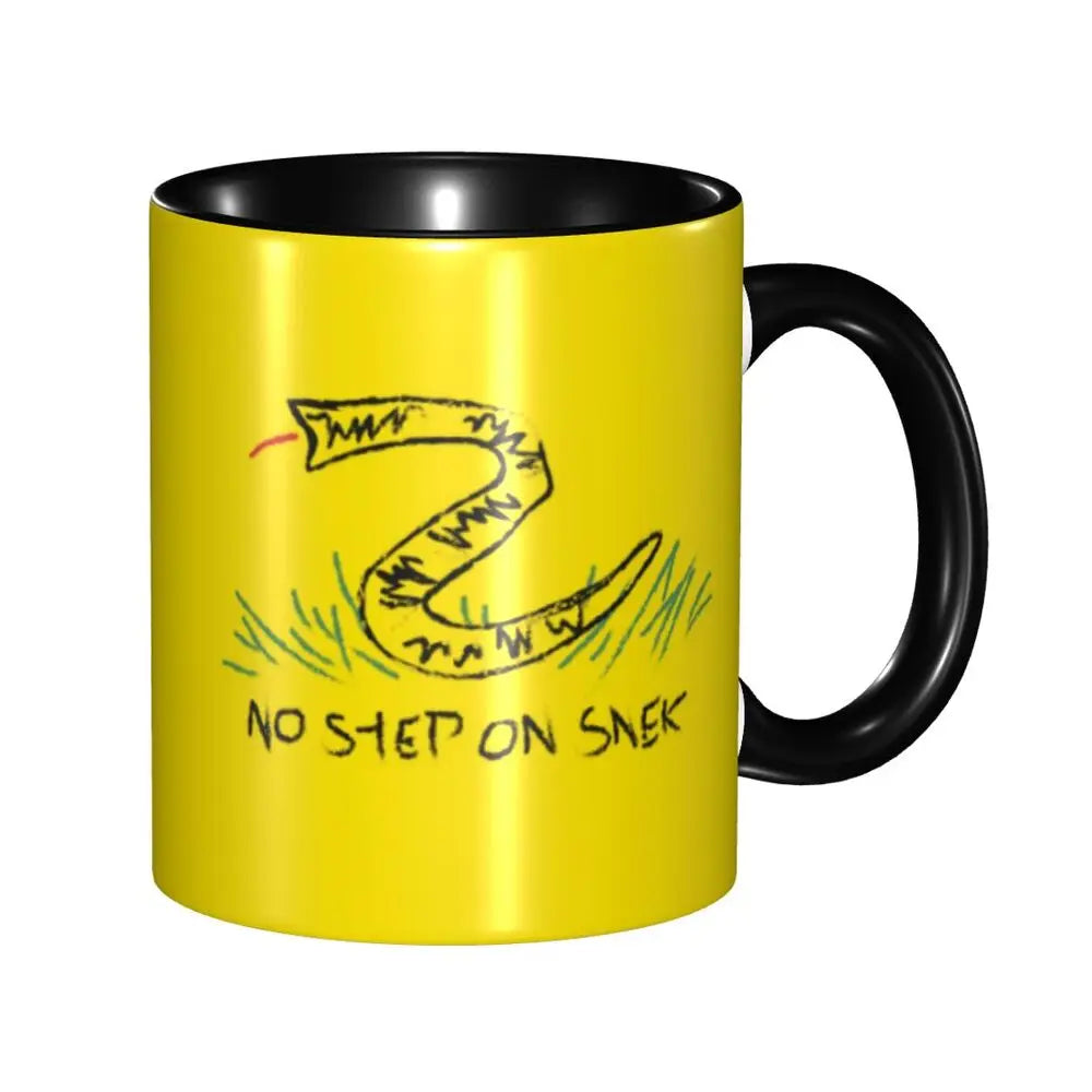 Dont Tread On Me Coffee Mug DIY Personalized Gadsden Flag Ceramic Mug Creative Present
