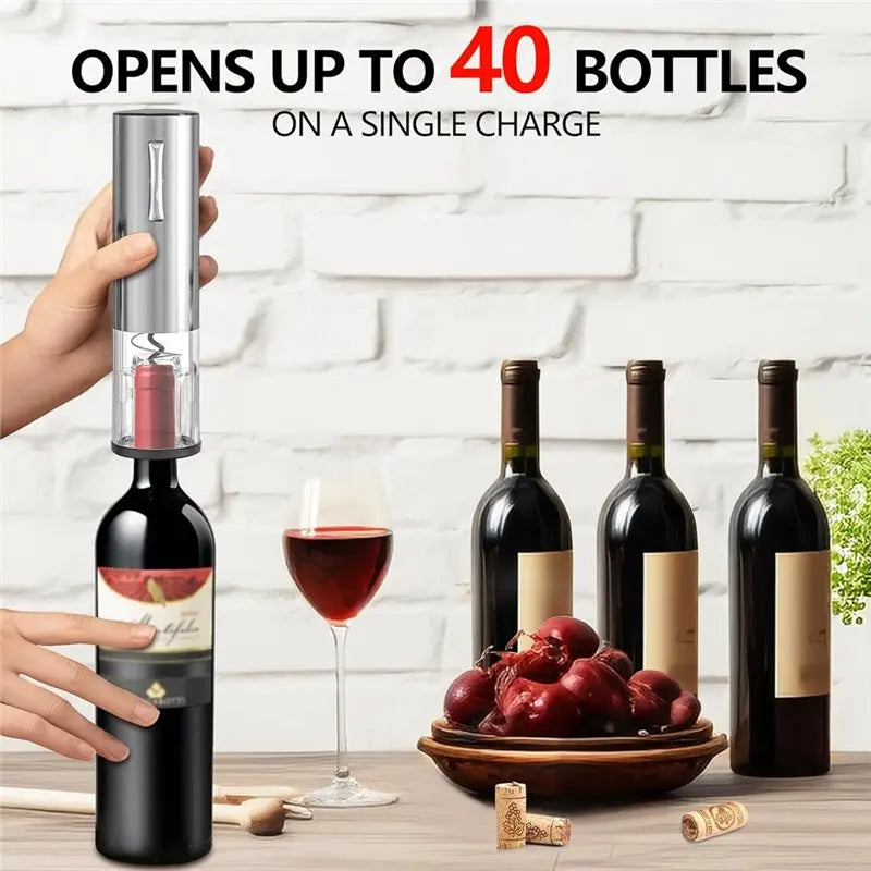 B89B-Wine Opener Aerator 4-In-1 Rechargeable Electric Gift Set With Wine Decanter,For Home Bar Party