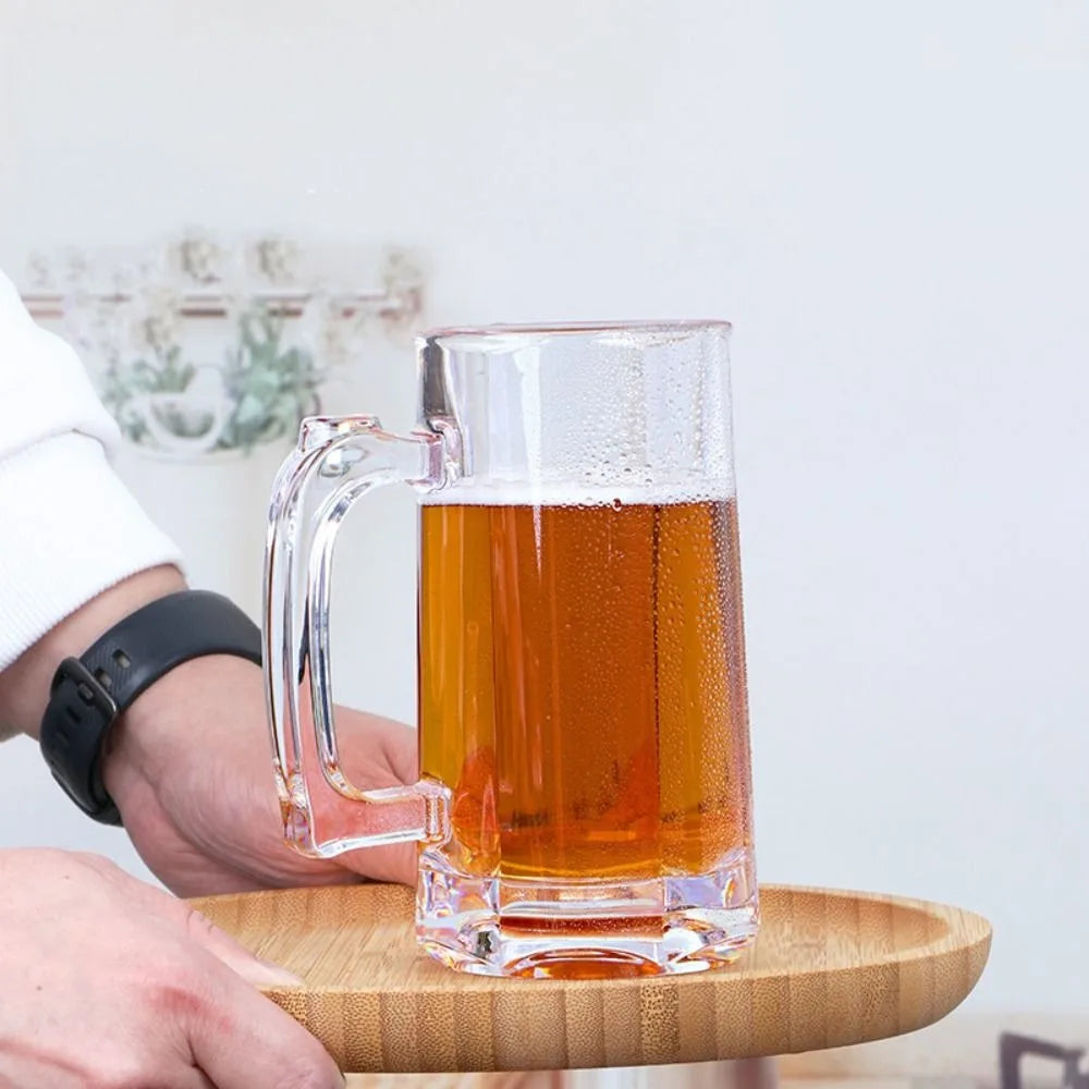 Clear Beer Mug Plastic Unbreakable Breakfast Milk Coffee Juice Water Cup Barware Drinkware for Home Party Bar KTV Beer Mug 맥주잔