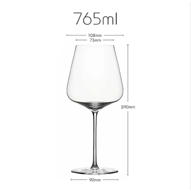New Burgundy Bordeaux Style Light Luxury Wine Glass Ultra-thin Craftsmanship Slim Cup Stems Birthday Party Bar Classics Goblet