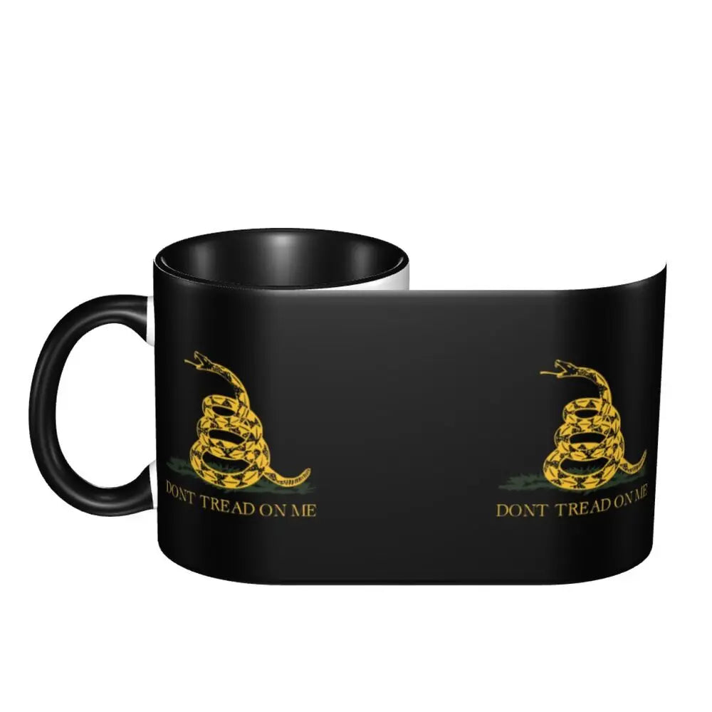 Dont Tread On Me Coffee Mug DIY Personalized Gadsden Flag Ceramic Mug Creative Present