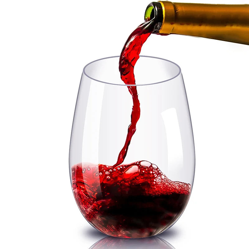2/4Pcs Shatterproof Plastic Wine Glass 360/480ML Reusable Transparent Unbreakable PET Glasses Fruit Juice Beer Cups【Homeclub】
