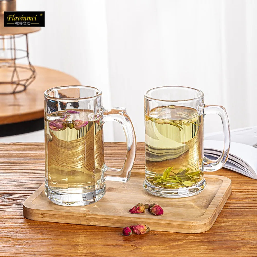 Clear Beer Mug Plastic Unbreakable Breakfast Milk Coffee Juice Water Cup Barware Drinkware for Home Party Bar KTV Beer Mug 맥주잔