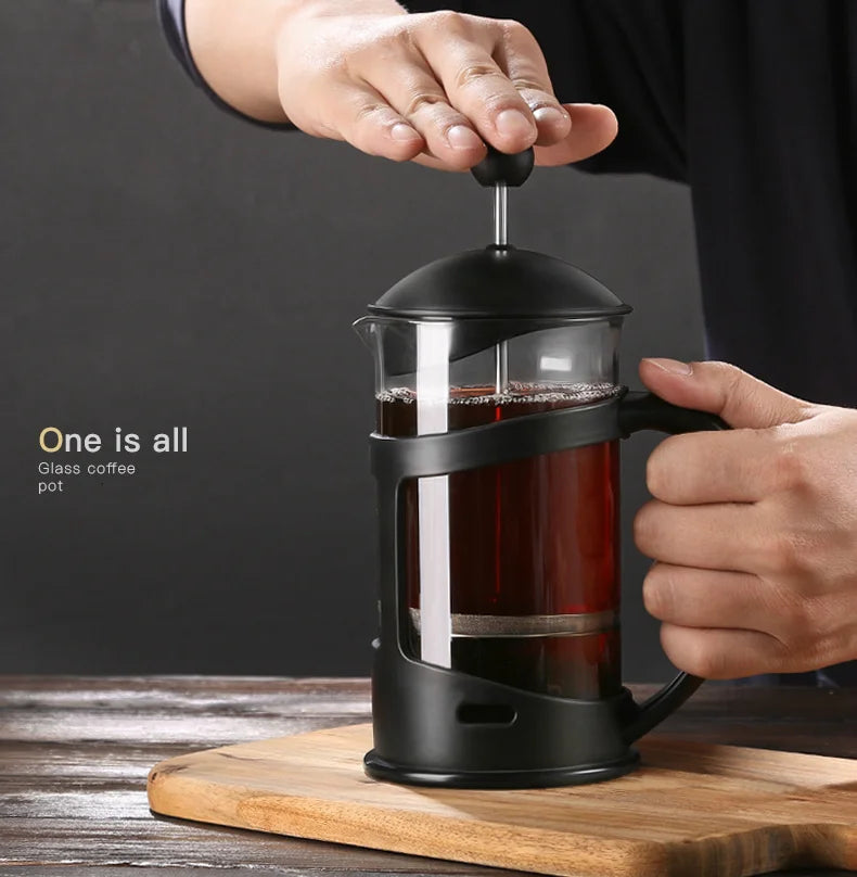 High-capacity 1L Share Coffee French Press Coffe Filter Coffee House Home Office Cafe Barista Tool Coffeepot Cold Brew Tea Maker