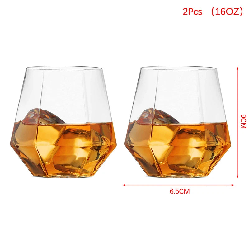 2/4Pcs Shatterproof Plastic Wine Glass 360/480ML Reusable Transparent Unbreakable PET Glasses Fruit Juice Beer Cups【Homeclub】