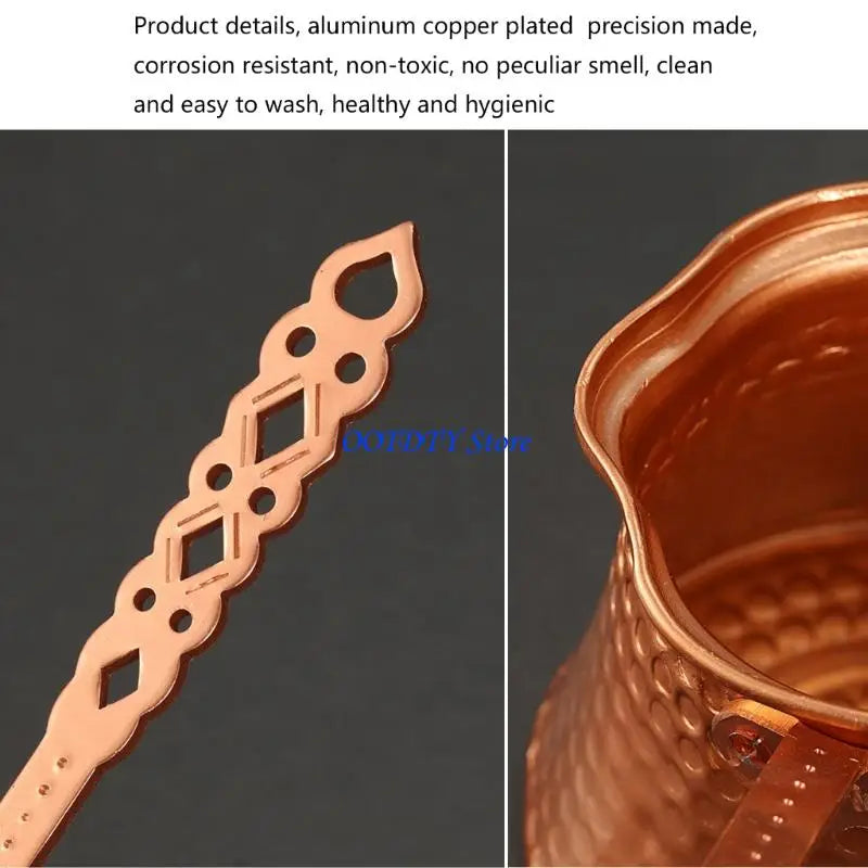 367A Traditional Handmade Metal Covered Coffee Maker Perfect For Home Or Coffee Shop
