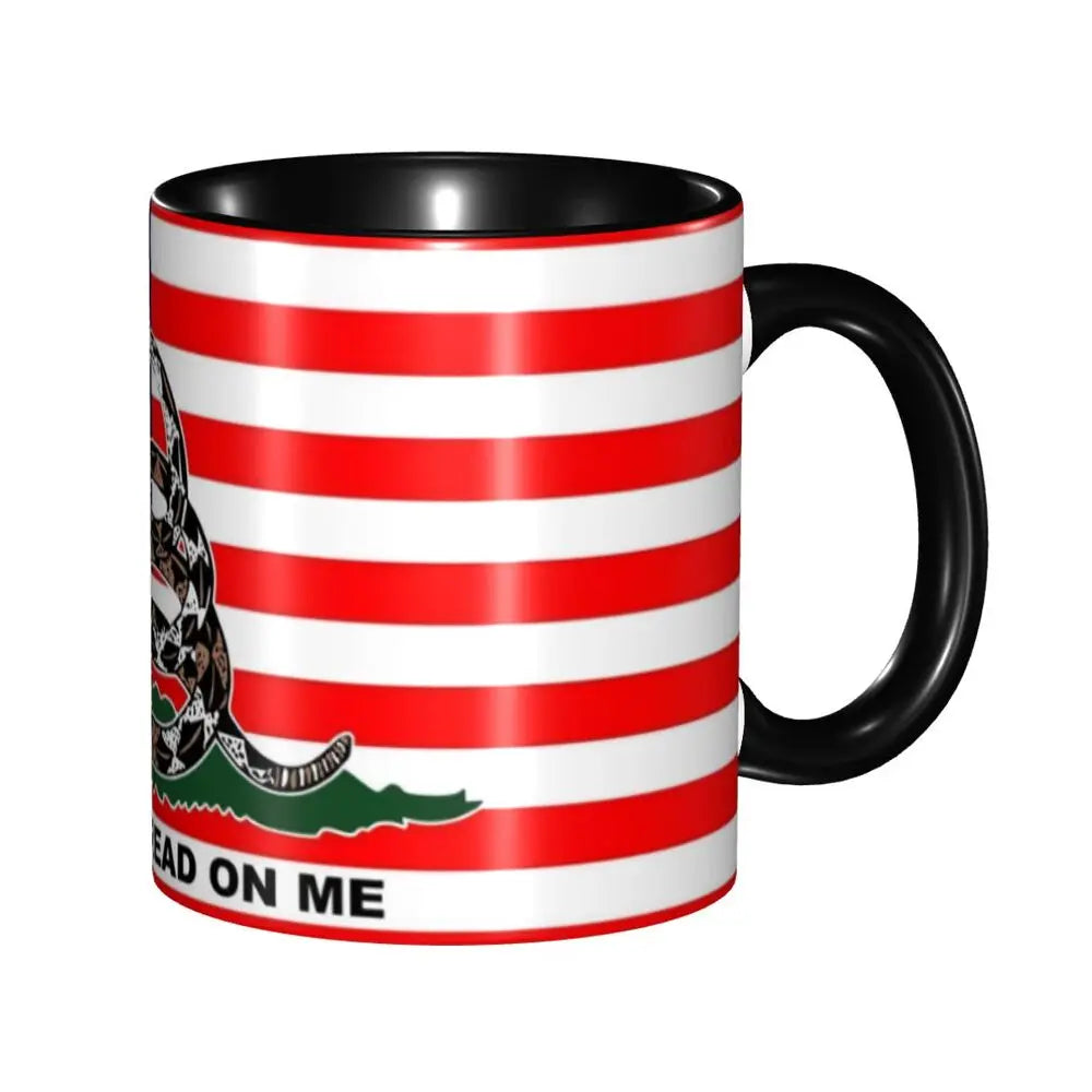 Dont Tread On Me Coffee Mug DIY Personalized Gadsden Flag Ceramic Mug Creative Present