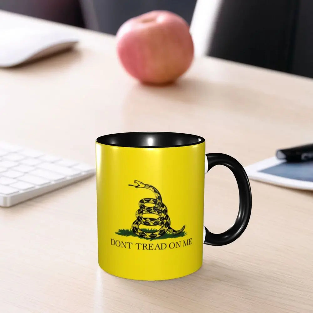 Dont Tread On Me Coffee Mug DIY Personalized Gadsden Flag Ceramic Mug Creative Present