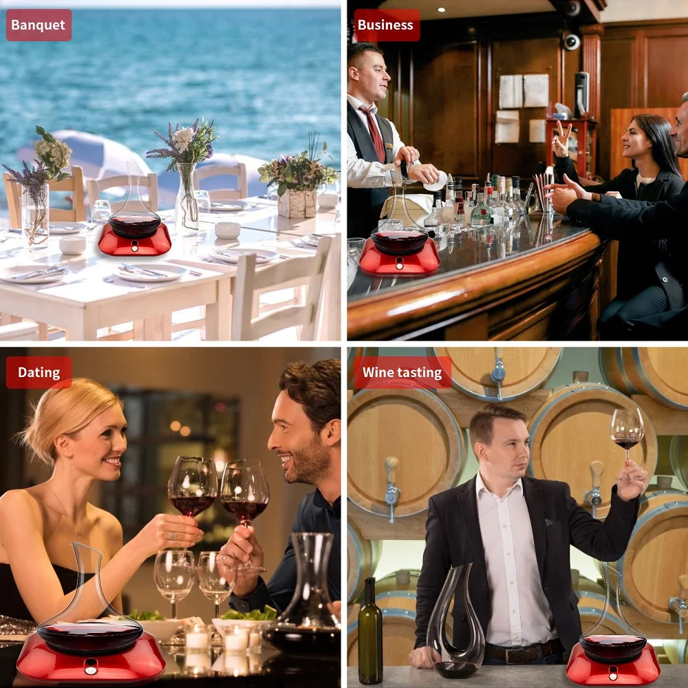 Intelligent Rechargeable LED Light Electric Decanter Wine Aerator with Innovative Features