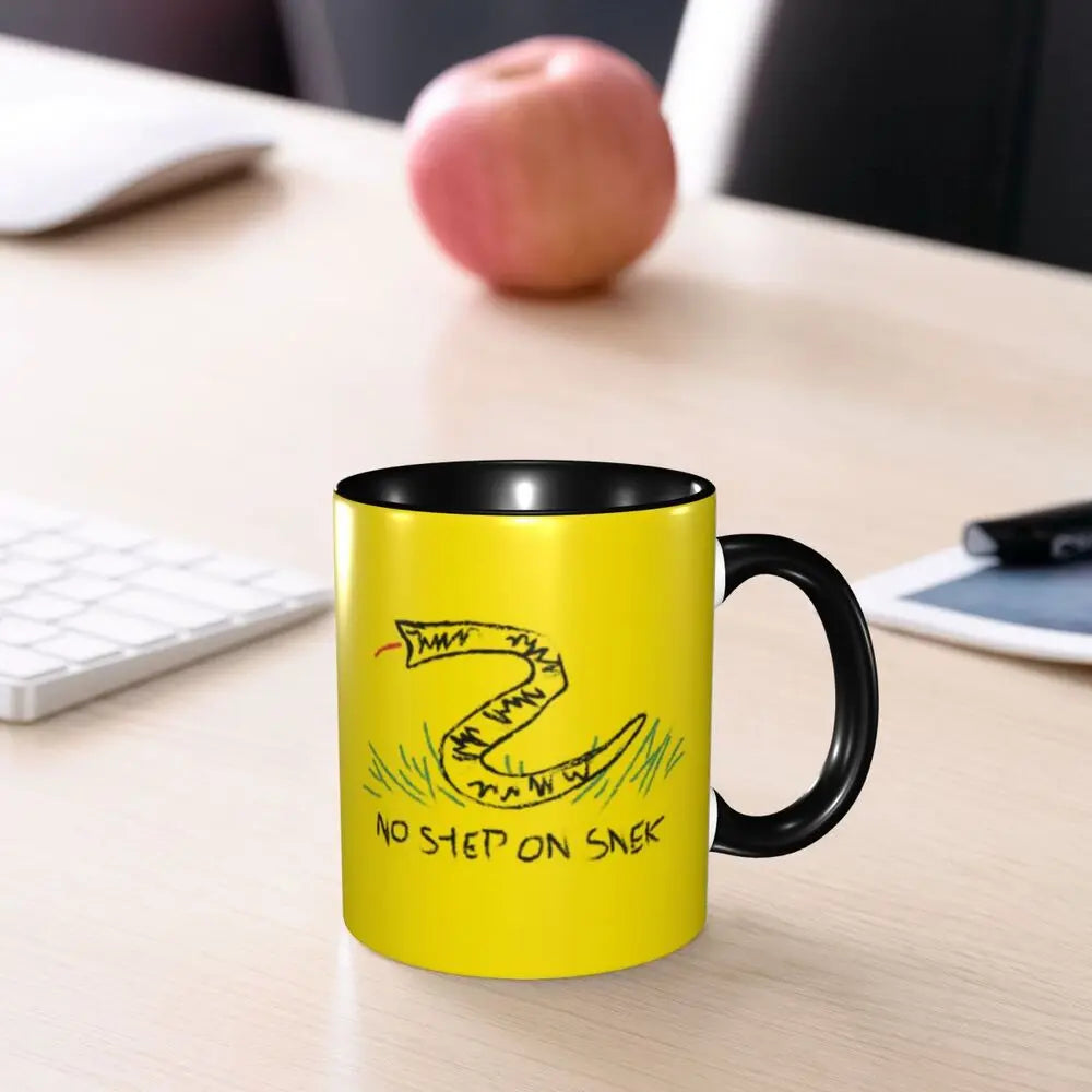 Dont Tread On Me Coffee Mug DIY Personalized Gadsden Flag Ceramic Mug Creative Present