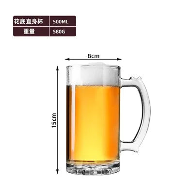 Draft Beer Mugs 600ml Japanese Coffee Mug Large Capacity Glass Cup