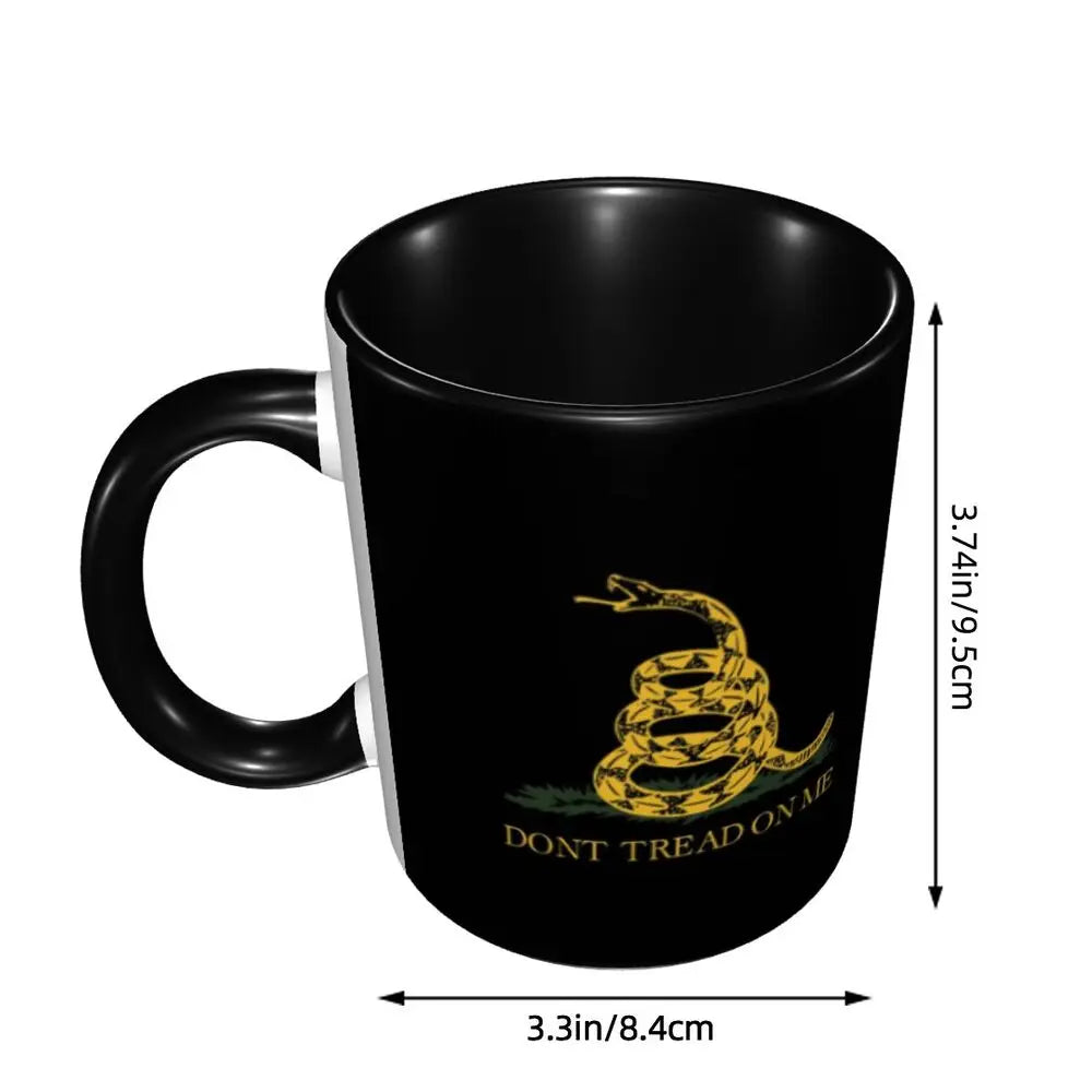 Dont Tread On Me Coffee Mug DIY Personalized Gadsden Flag Ceramic Mug Creative Present