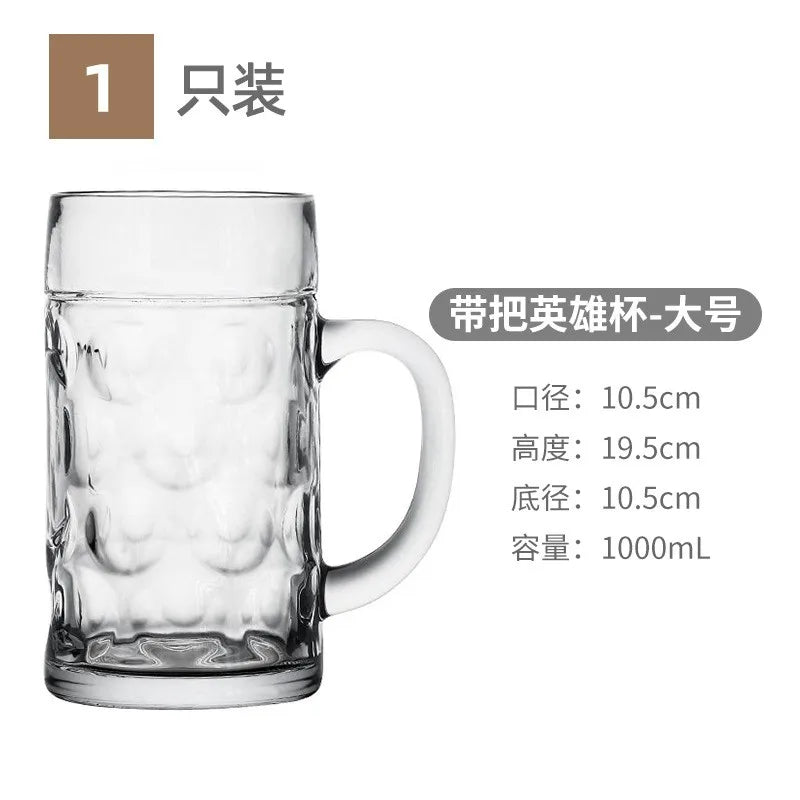 Draft Beer Mugs 600ml Japanese Coffee Mug Large Capacity Glass Cup