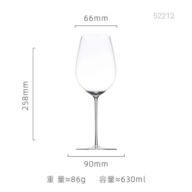 Ultra Thin Crystal Glass Goblet Sensory Oot-bellied Red Wine Glass Home Fine Stick Wine Burgundy Glass