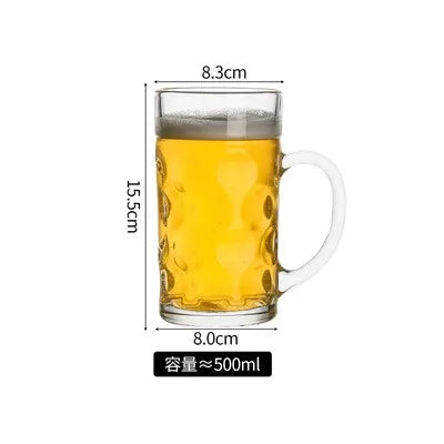 Draft Beer Mugs 600ml Japanese Coffee Mug Large Capacity Glass Cup