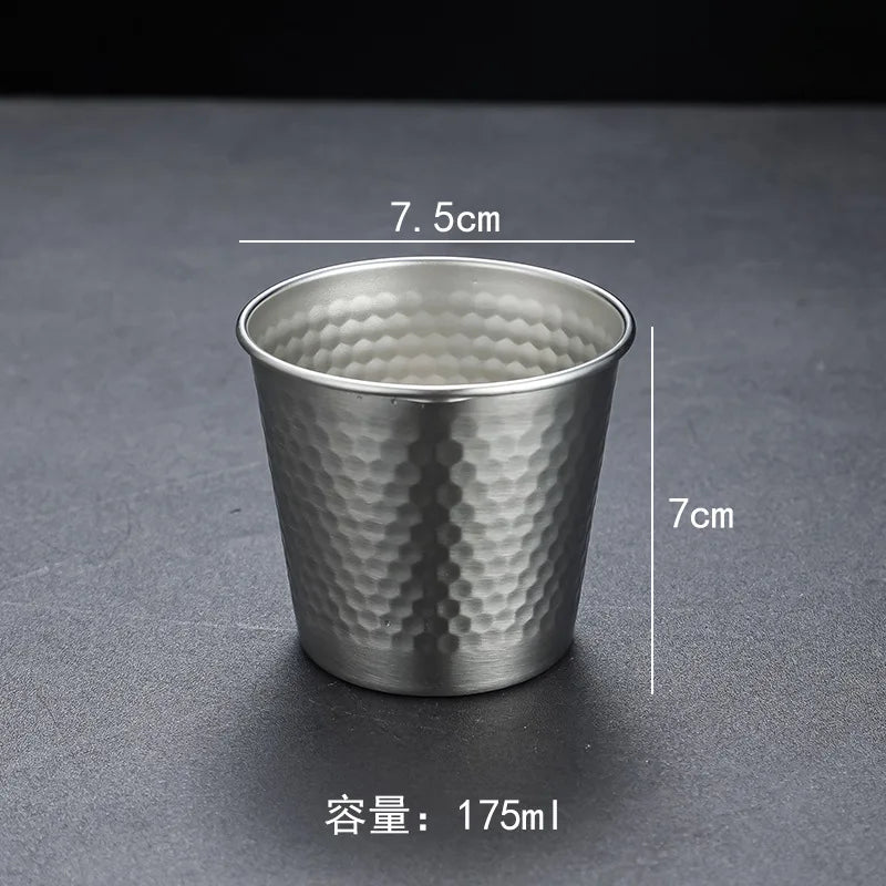 Single-layer Stainless Steel Beer Mugs 500ml Diamond Pattern Water Cup Korea Anti Fall Bar Restaurant Tumbler Drinking Set