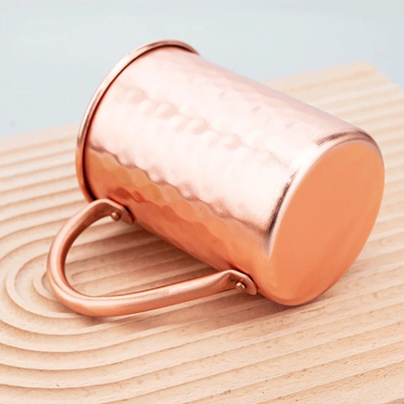 100% Copper Moscow Mule Mug Cocktail Wine Cup Hammered Coppery Beer Mugs Coffee Mug Milk Cup Bar Cup Drinkware Durable