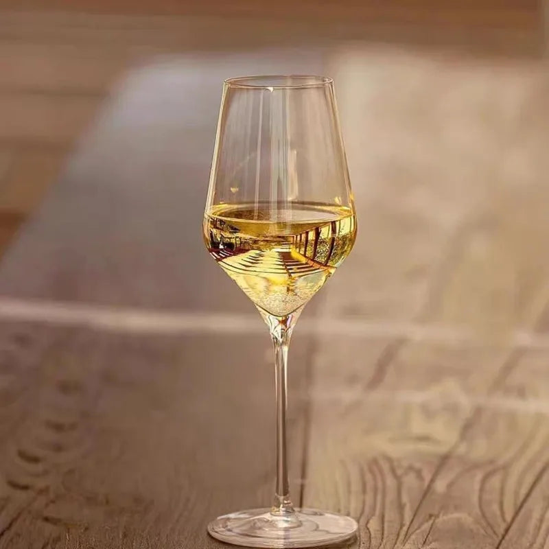 New Burgundy Bordeaux Style Light Luxury Wine Glass Ultra-thin Craftsmanship Slim Cup Stems Birthday Party Bar Classics Goblet