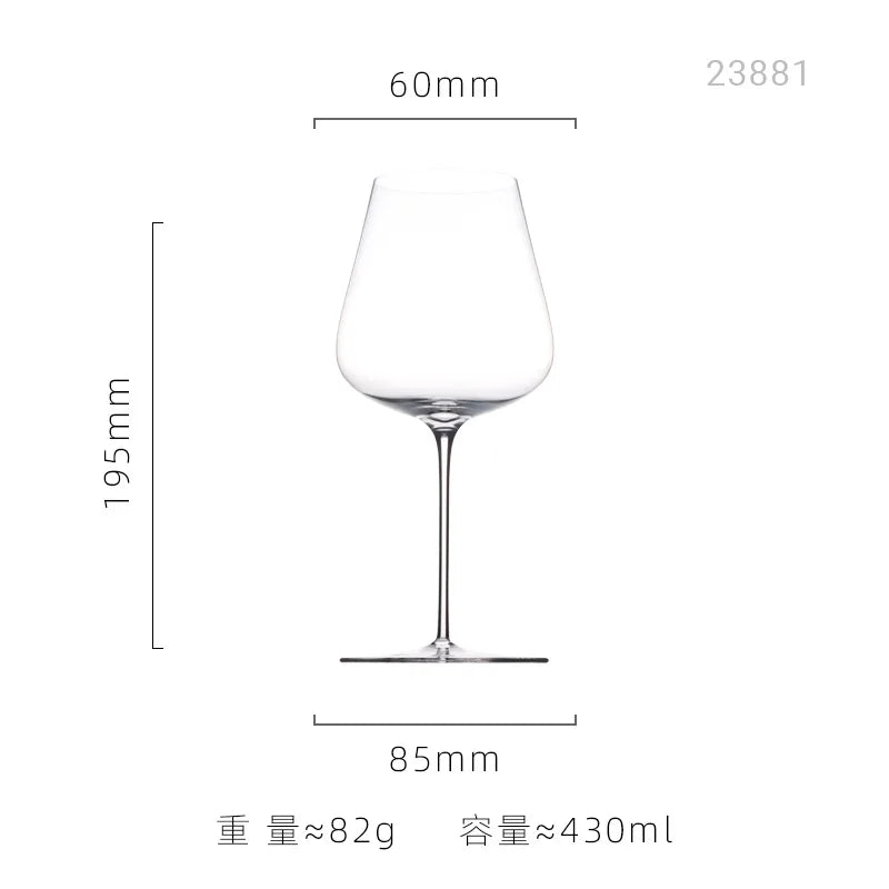 Ultra Thin Crystal Glass Goblet Sensory Oot-bellied Red Wine Glass Home Fine Stick Wine Burgundy Glass