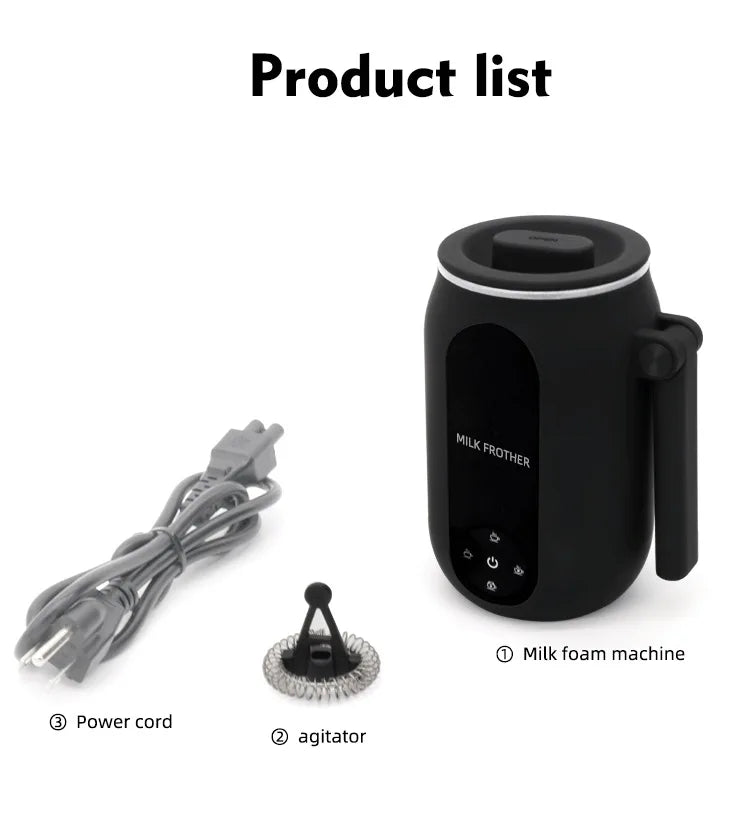 110V/220V Electric Milk Frother 4 In 1 Auto Mixer for Coffee Milk Foamer Machine Foldable handle Milk Heating Steamer Foamer