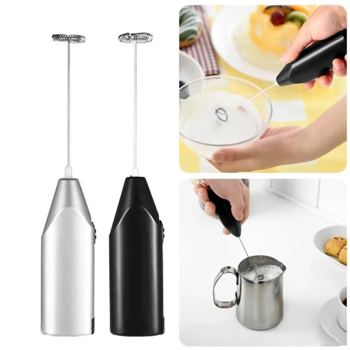 Mini Milk Frother Foamer Coffee Whisk Mixer Blender Handle Wireless Egg Beater Stirrer Cappuccino Maker Cooking
