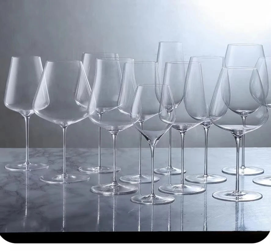 Ultra Thin Crystal Glass Goblet Sensory Oot-bellied Red Wine Glass Home Fine Stick Wine Burgundy Glass