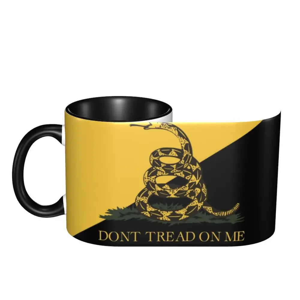 Dont Tread On Me Coffee Mug DIY Personalized Gadsden Flag Ceramic Mug Creative Present