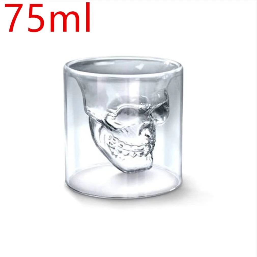 Transparent Skull Glass Wine Decanter Set Whiskey Skull Shot GlassesSkeleton Wine Glass For Bar Family Halloween Decoration Mug
