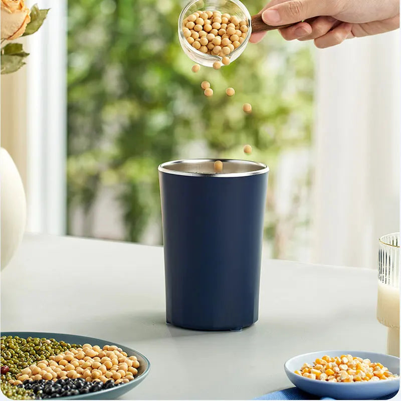 2025 New Portable Coffee Grinder Household Small Grain Grinder 8 Knife Stainless Steel Nut Bean Grain Grinding Mixer